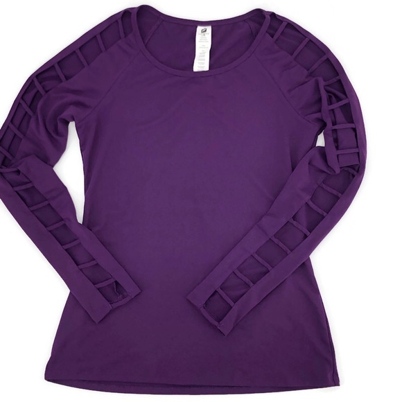 Fabletics Purple Angeline Top W/ Cutout Sleeves SM - Picture 3 of 8